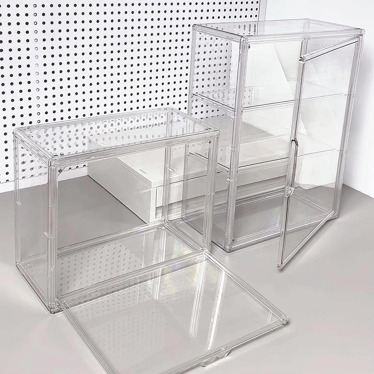 ins风桌面收纳盒高透亚克力多功能置物架手办谷子整理盒储物盒
