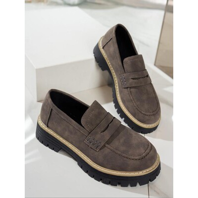 Women's Fashion British Style Loafers New Thick Sole Shoes