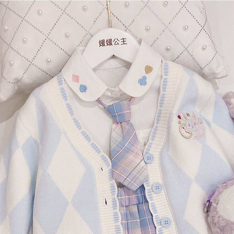 女童连衣裙春装2022新款儿童jk制服学院风套装格子裙三件套洋气潮