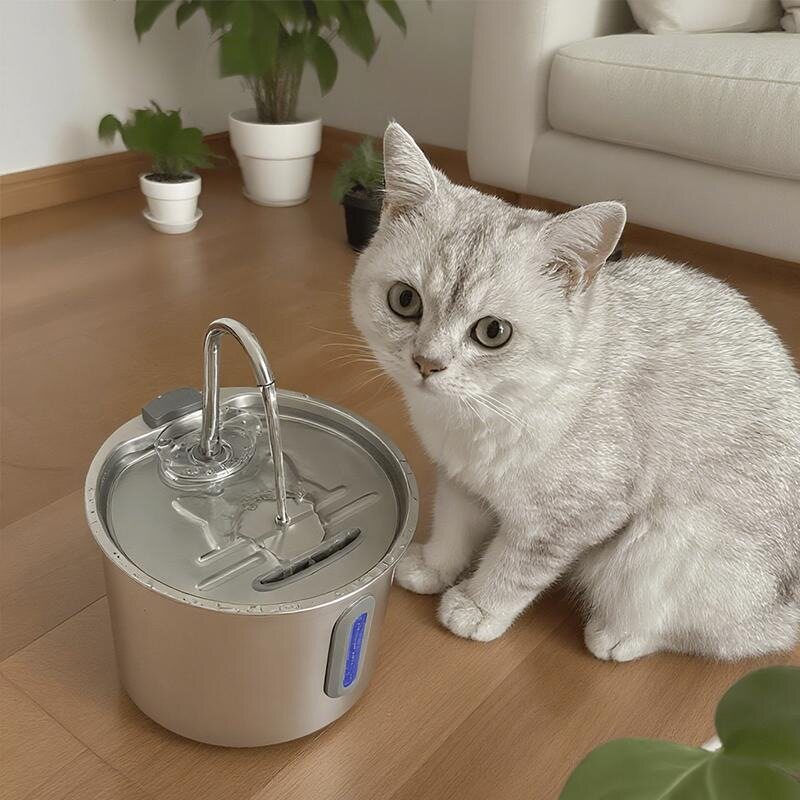 Cat Water Fountain 22L Stainless Steel Automatic Spray