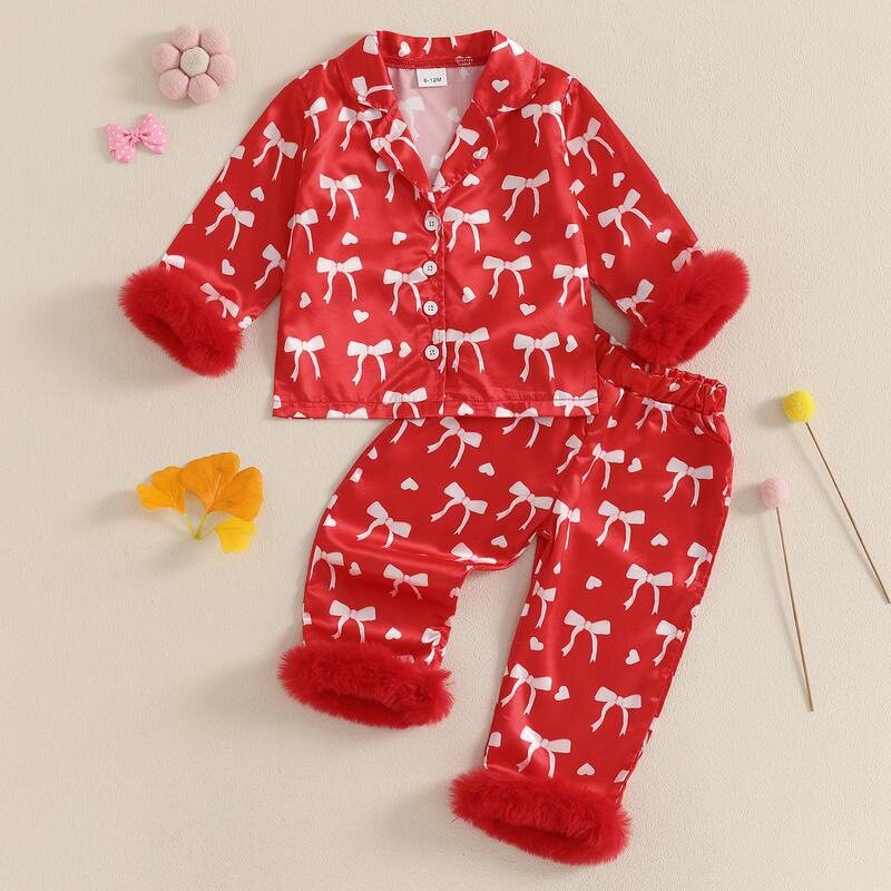 W 34825 Printed Kids Homewear Pajamas 印花儿童睡衣 跨境代发
