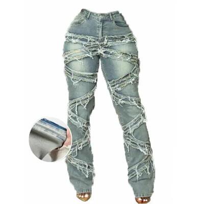 Womens Casual Y2K Streetwear Jeans 90s High Stretch