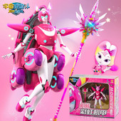 正版 宇宙护卫队之超甲恐龙队闪电队玩具变形机车杖星机车公仔套装