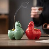 茶宠摆件香插招财唐马陶瓷摆件马上有宝家居客厅装 饰生肖马书房