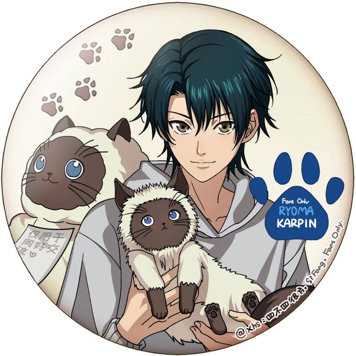 网球王子周边越前龙马马口铁58mm鲁宾吧唧高颜值动漫挂件徽章