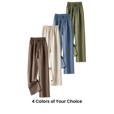 B 71607 Linen high-waist wide-leg pants 棉麻高腰宽松阔腿裤