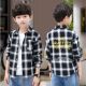 格子衬衫 棉质男童休闲外套 挂牌款 春装 儿童长袖 式 14岁宝贝 新款