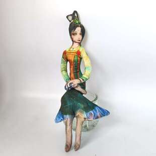 第五人格渔女新款 无白边抽象玩偶手脚有铁丝骨架活动成品公仔