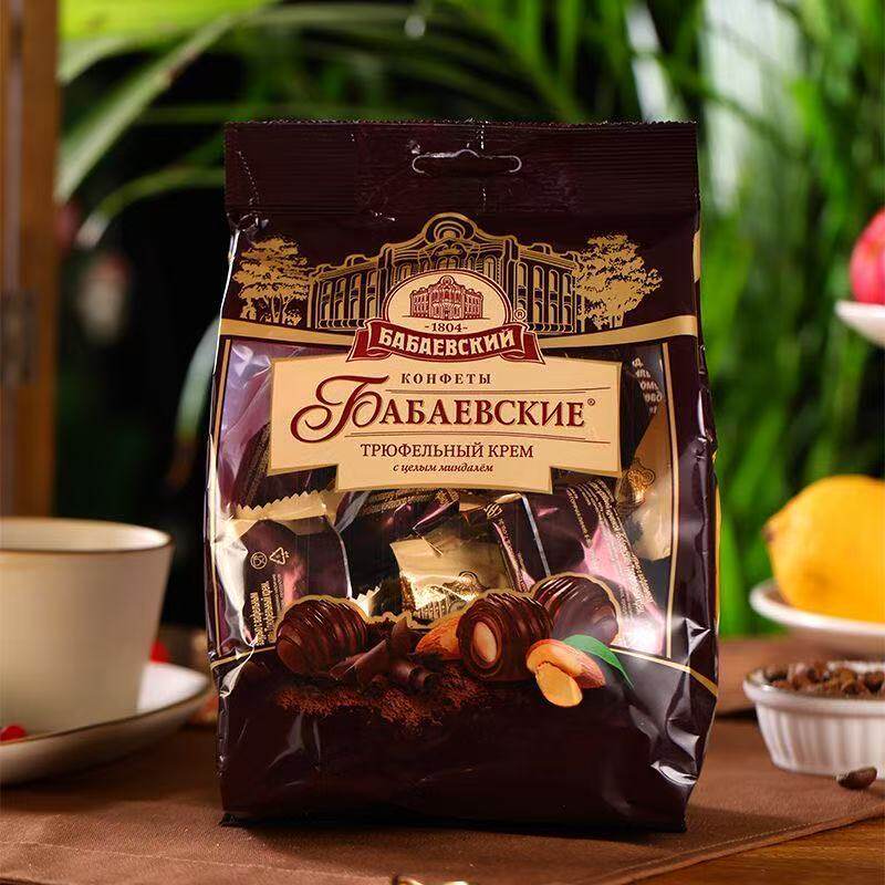 俄罗斯原装进口正品松露夹心巧克力糖果杏仁坚果食品