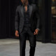 Solid Lapel Piece Shawl Fit Slim Suits Wedding Men Casual