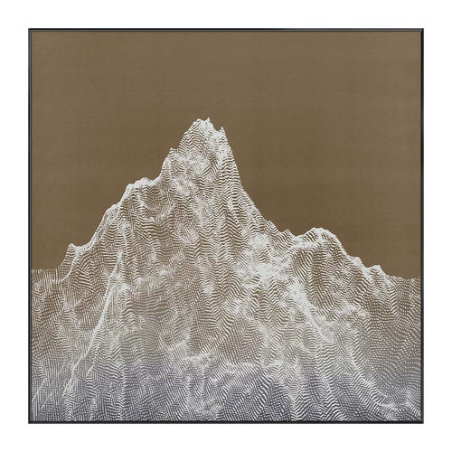 抽象山峰线条肌理浮雕油画现代简约入户玄关装饰画客厅玄幻壁挂画