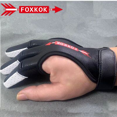 FOXKOK鹿皮射箭护指牛真皮地中海美猎纯皮三指透气不勒手弓箭手套
