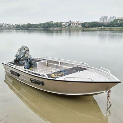 镁铝合金加厚冲锋舟钓鱼船便携式铝合金养殖下网船渔船c精工小船