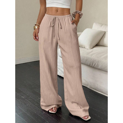 W 70860 Solid straight ladies pants 纯色直筒女士长裤跨境 - 封面