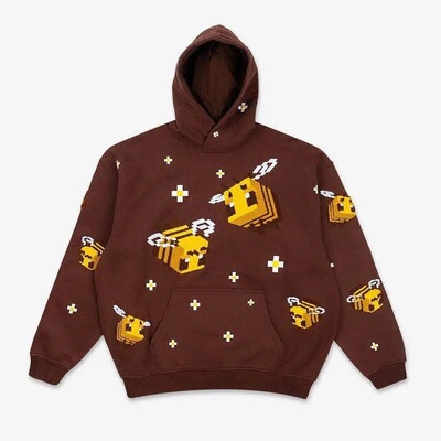 The Bee Hoodie Autumn Medium Length Long Sleeve Casual
