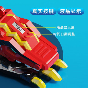 迷你特工队恐龙力量提拉卡手表炫龙裂变机甲召唤器变身器6玩具3