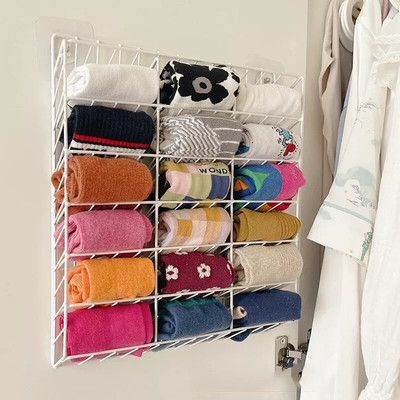 袜子收纳神器衣柜内侧空间利用壁挂式内衣内裤分格盒挂袋宿舍好物