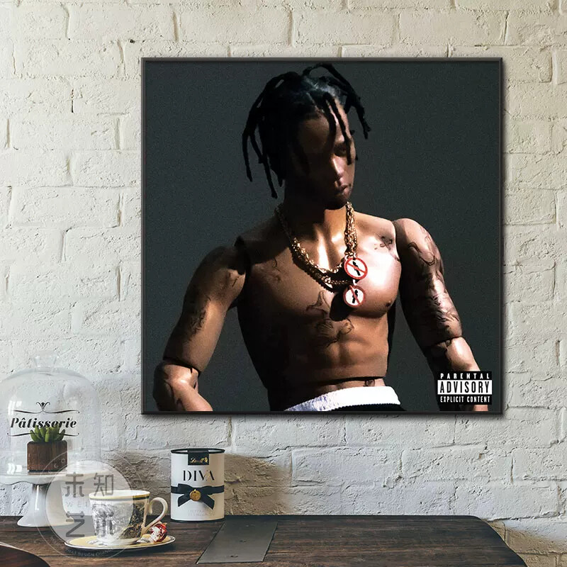 Travis Scott海报专辑封面挂画装饰画有框Travi$嘻哈说唱饶舌歌手