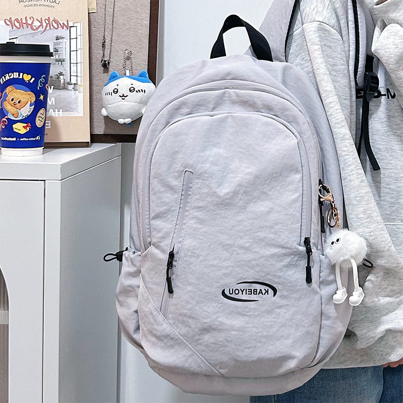 设计感书包初中女生原创小众大学生双肩包韩系慵懒风男生百搭背包