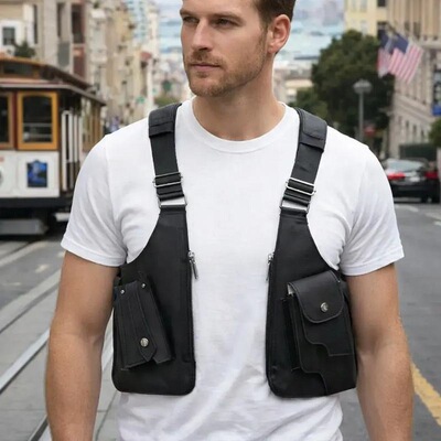 Adjustable Unisex Underarm Backpack AntiTheft Hidden Storage