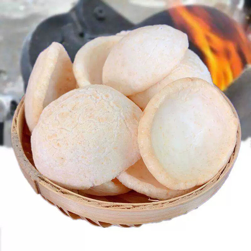 8090怀旧零食老式自制爆年糕片爆米花手工非油炸网红脆虎皮年糕片