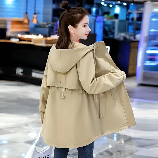 中长款风衣女2024年春秋季新款韩版宽松流行休闲小个子二八月外套图片