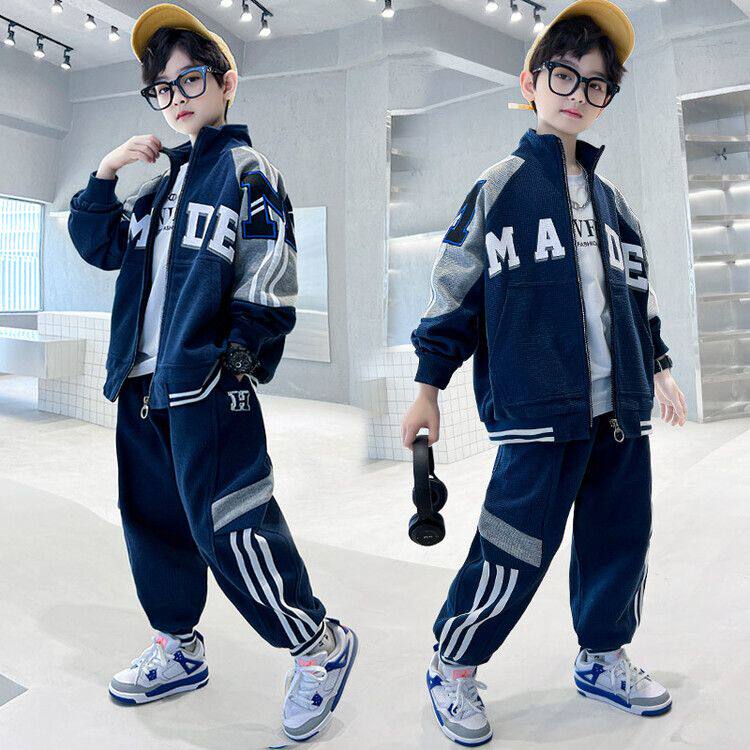 6儿童装男童春秋装套装8新款中大童10男孩春款12洋气韩版15岁衣服