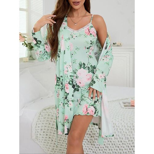 X 25140 Floral Print Camisole Nightgown 花卉睡裙 跨境欧