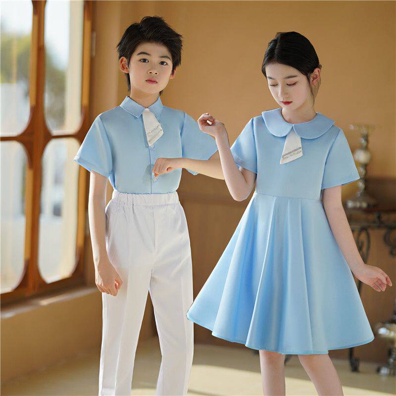 合唱服六一儿童节演出服幼儿园小学生诗歌朗诵表演学院风裙子服装