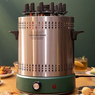 烧烤自动旋转器 网红烧烤机家用无烟360度自动旋转多 央视推播