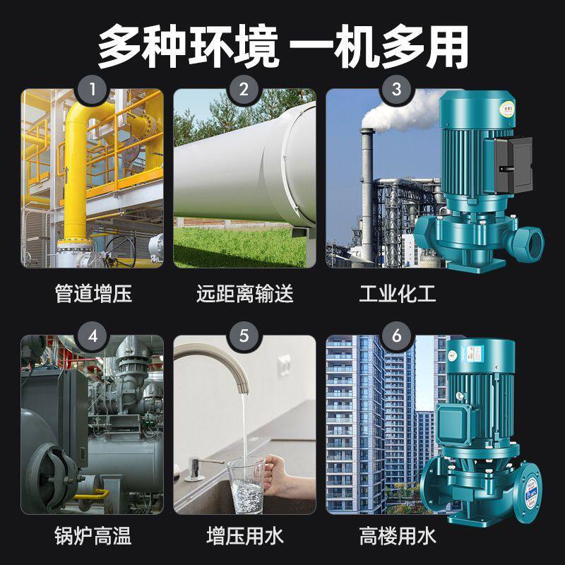 管道泵380v立式IRG离心泵热水暖气循环地暖工业增压泵6寸11KW15KW