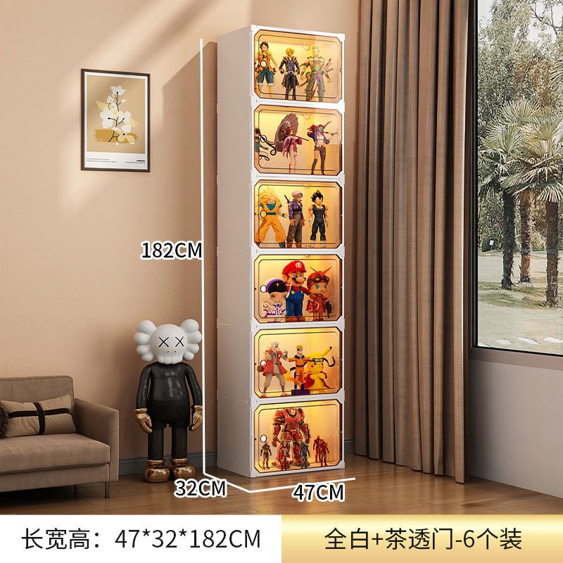 手办乐高展示柜仿亚克力收纳柜高达积木摆件装饰玩具模型陈列架子