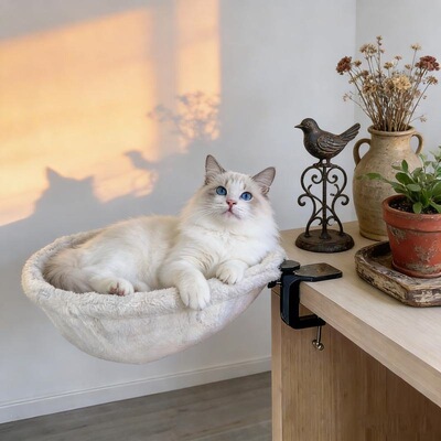 Cat Desk Hammock Bed Rotating Cat Bed forDesk or