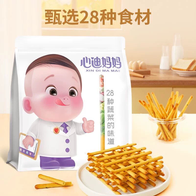 28种谷物蔬菜棒饼干手指营养饼干磨牙棒饼干儿童宝宝营养零食香脆