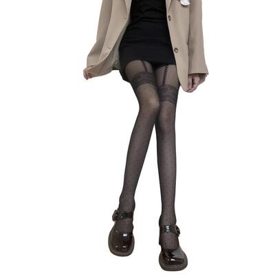 I 21067 Houndstooth grid anti-snag pantyhose 防勾丝连裤袜