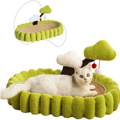 Large Space Tree Cat scratching board Hand Woven Sisal Cat
