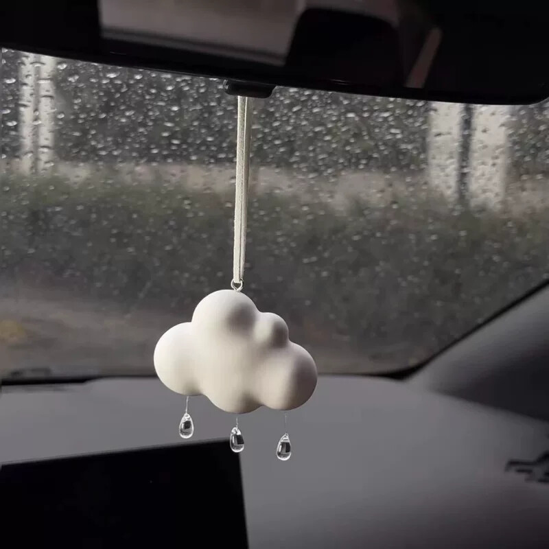 雨滴云朵汽车车载香薰挂件持久淡香氛车内装饰高级感香氛挂饰车挂
