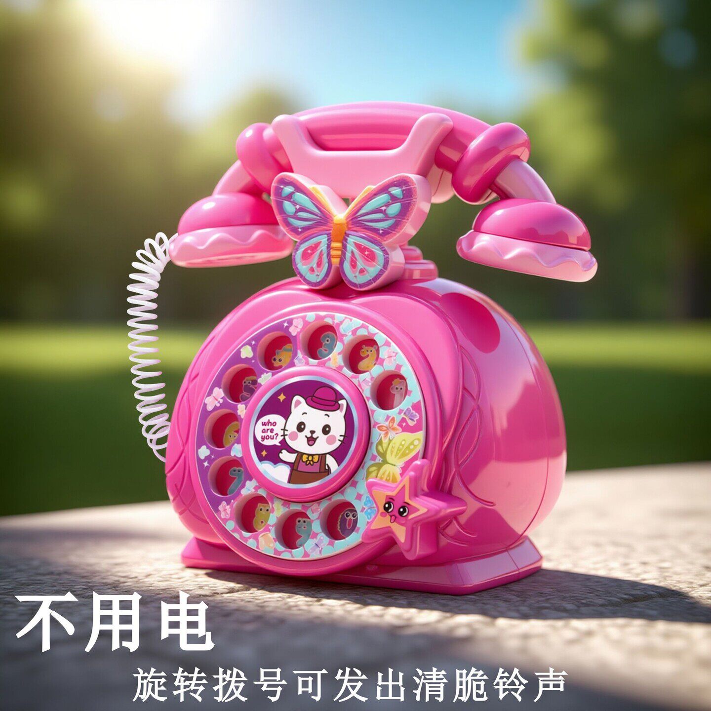 儿童玩具仿真公主电话机小女孩的生日礼物宝宝复古女生过家家女童