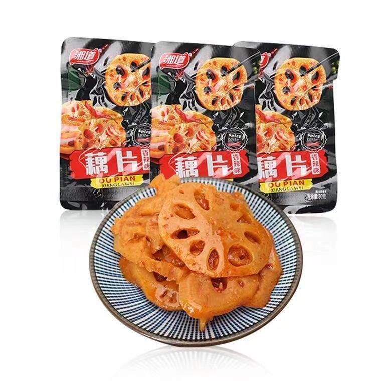 湘道藕片香脆藕片香辣黑鸭味藕片脆爽素食卤味小包装网红零食30g