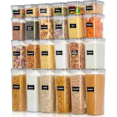 32 PCS 16 PACK Airtight Food Storage Container Set