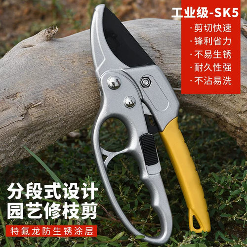 省力果树修枝剪刀专业园艺修剪树枝园林修花枝剪粗枝剪子SK-5钢片