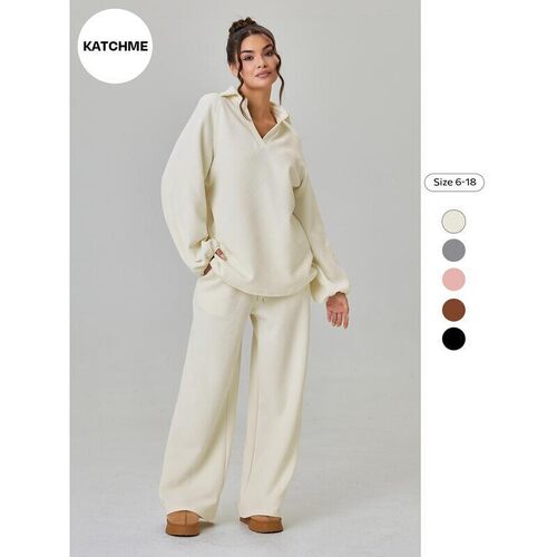 Trendy Knit Turtle Neck Tank Wide Leg Trousers With