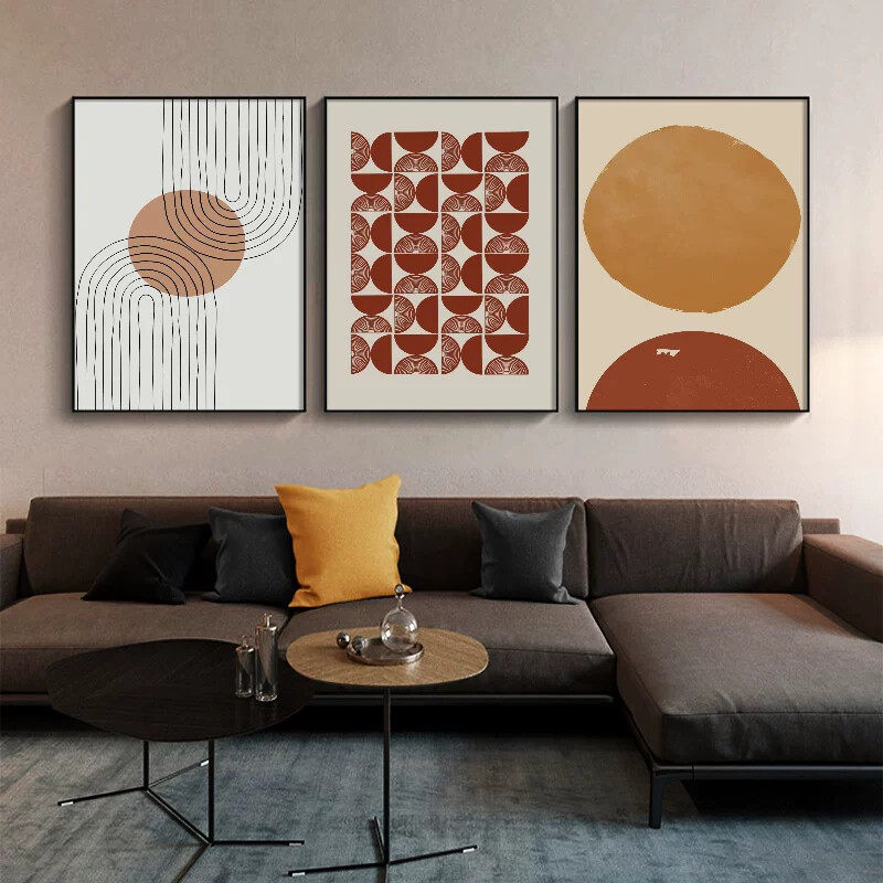 沙发背景墙挂画2026新款大气现代简约高级感三联画客厅装饰画壁画