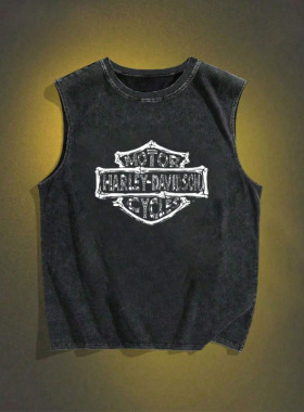 J 13536 Men's cotton sleeveless tank 男士宽肩无袖背心