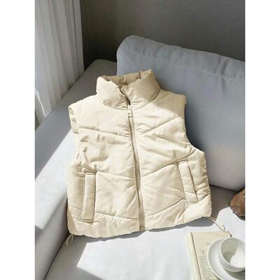 X 82775 Stand collar cotton vest 跨境热卖立领棉服马甲