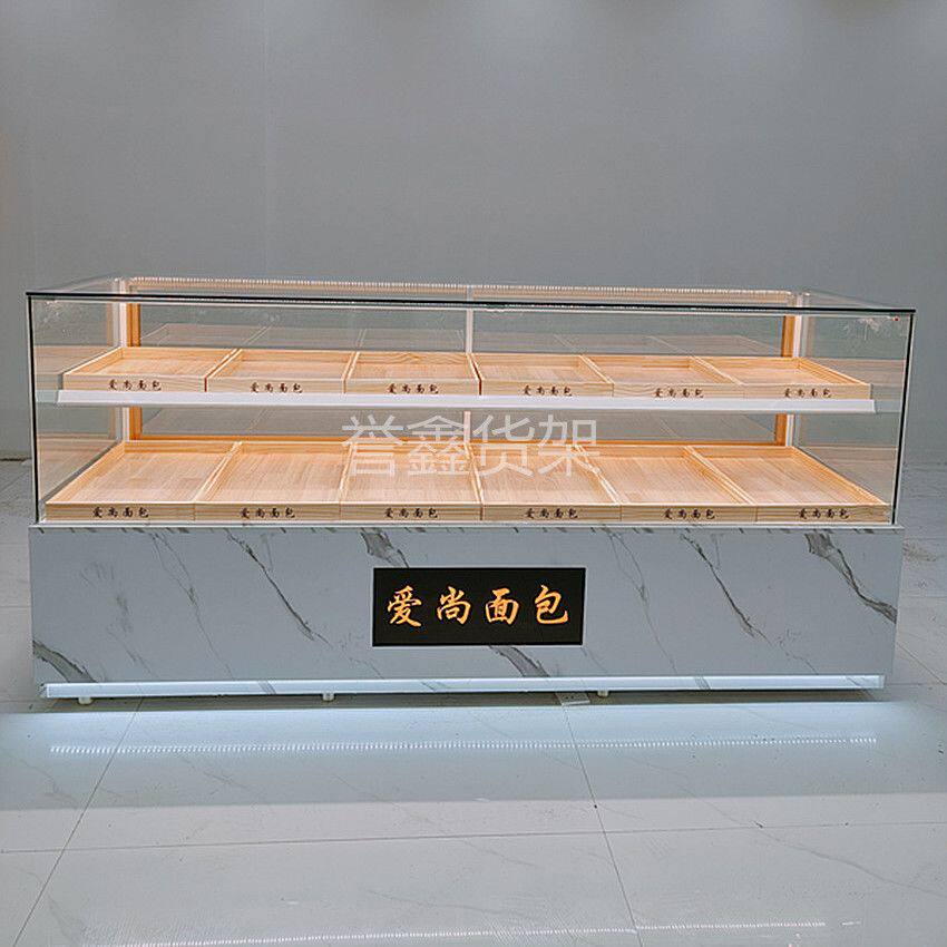 面包柜中式糕点展示柜弧形玻璃商用烘焙柜西点饼干柜桃酥柜蛋糕柜