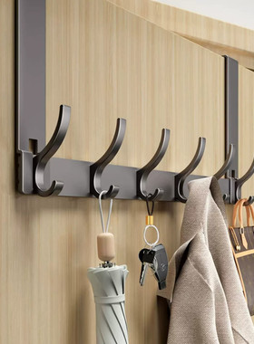 免打孔门后挂钩免安装门背式多功能衣帽架入户门衣服挂钩收纳神器