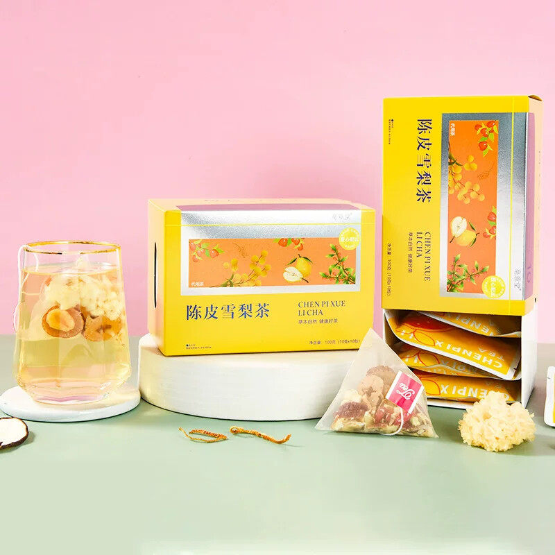 陈皮雪梨茶秋冬季小吊梨汤清润茶银耳百合罗汉果养生茶包健康饮品