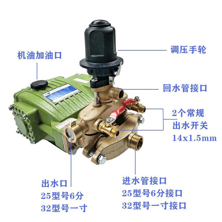 台湾海顺P25-J32型高压三缸柱塞农用直联果园喷雾机打药机喷药泵