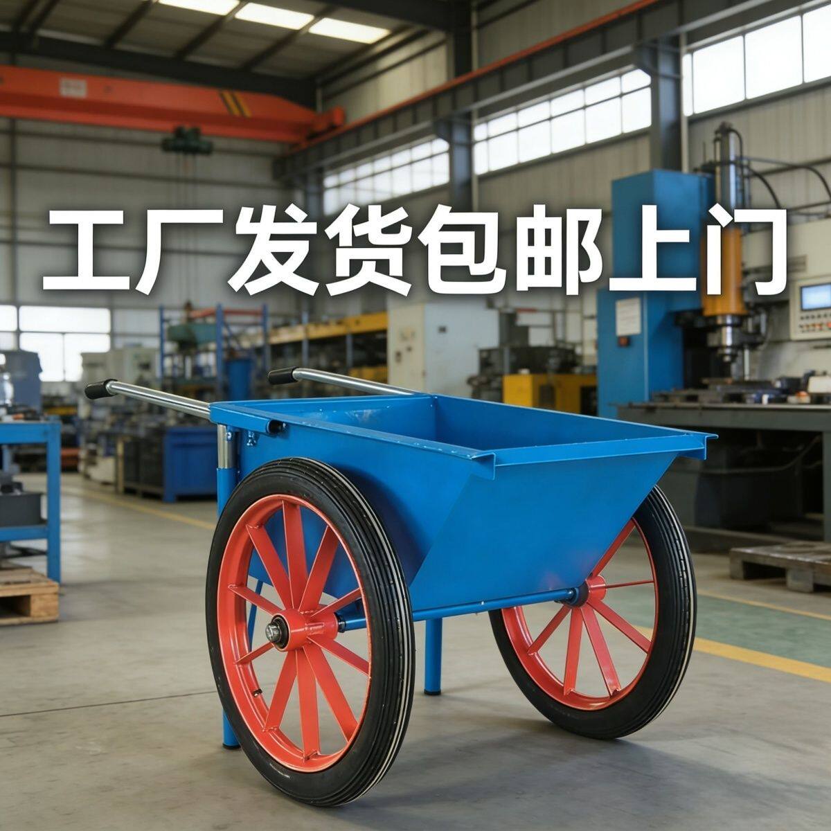 特厚斗车建筑工地二轮翻斗车手推车农用双轮人力手推车